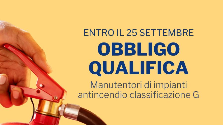 Obbligo qualifica manutentori antincendio dal 25 settembre 2025